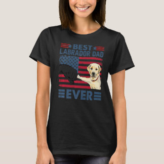 Mens Best Labrador Dad Ever Vintage Dog T-Shirt
