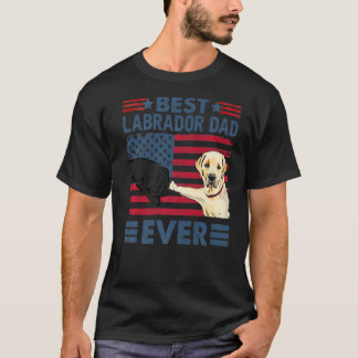Mens Best Labrador Dad Ever Vintage Dog T-Shirt