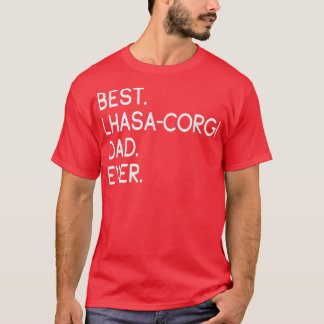 Mens Best LhasaCorgi Dad Ever T-Shirt