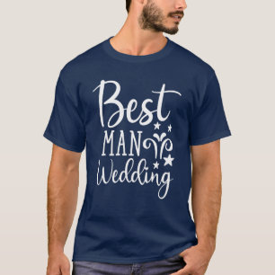 Mens Best Man Cute Wedding Matching Newlyweds Bach T-Shirt