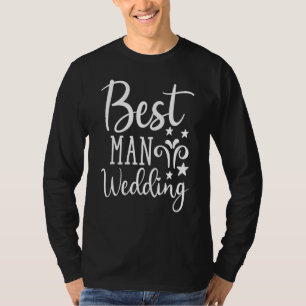 Mens Best Man Cute Wedding Matching Newlyweds Bach T-Shirt