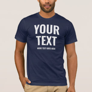 Mens Best Navy Blue Template Modern Large Font T-Shirt