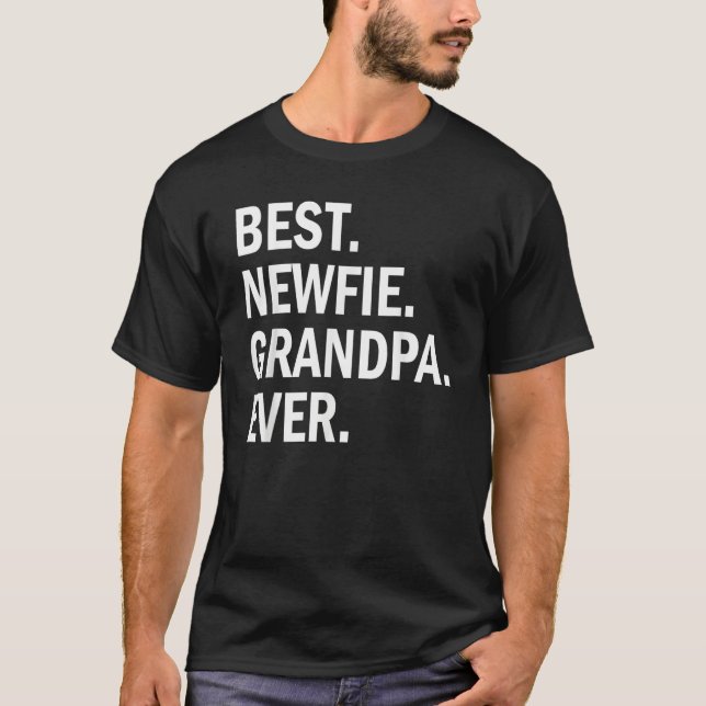 Mens Best Newfie Grandpa Ever  Newfoundland Dog T-Shirt (Front)