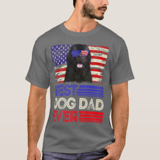 Mens Best Newfoundland Dad Ever American Flag Patr T-Shirt