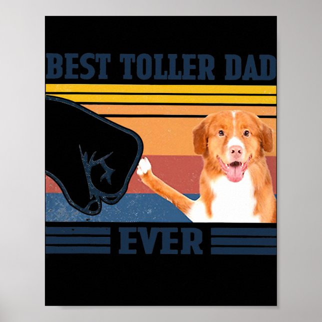 Mens Best Nova Scotia Duck Tolling Retriever Dad Poster (Front)