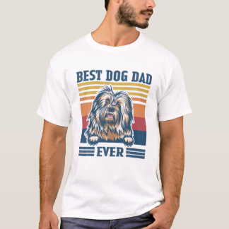 Mens Best Old English Sheepdog Dad Ever Funny Dog T-Shirt