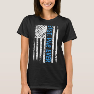 Mens Best Pap Ever Us American Flag For Father's T-Shirt