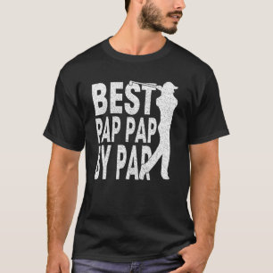 Mens Best Pap Pap By Par Vintage Pro Golfer Father T-Shirt
