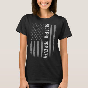 Mens Best Pap Pap Ever American Flag For Father' T-Shirt