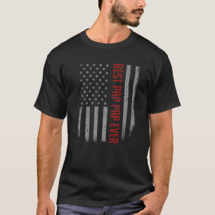 Mens Best Pap Pap Ever American Flag For Father' T-Shirt
