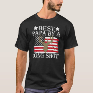 Mens Best Papa By A Long Shot Father Grandpa Hunt T-Shirt