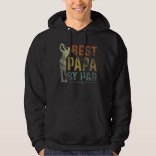 Mens Best Papa By Par Golf Grandpa Golfer Father Hoodie