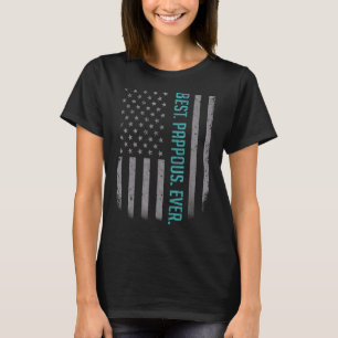 Mens Best Pappous Ever American Flag For Father' T-Shirt