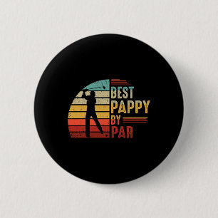 Mens Best Pappy By Par Golf Lover Best Fathers Day 6 Cm Round Badge