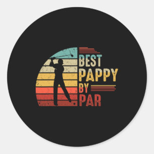 Mens Best Pappy By Par Golf Lover Best Fathers Day Classic Round Sticker