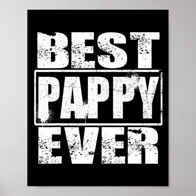 Mens Best Pappy Ever Funny Fathers Day Gift Men Poster (Front)
