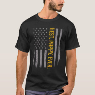 Mens Best Pappy Ever Us American Flag For Father T-Shirt