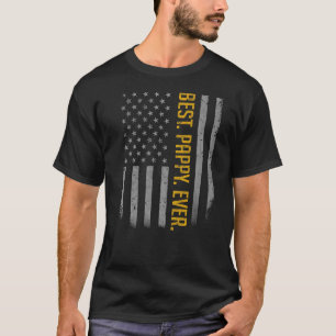 Mens Best Pappy Ever Us American Flag For Father T-Shirt