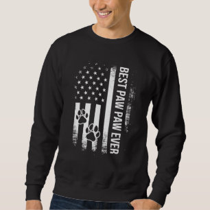 Mens Best Paw Paw Dad Ever Patriot America Flag 4t Sweatshirt