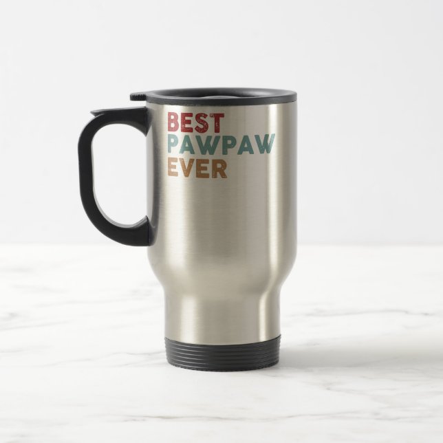 Mens Best PawPaw Ever graphic Great Fathers Day Gr Travel Mug (Left)