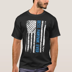 Mens Best Pawpaw Ever Us American Flag For Father T-Shirt