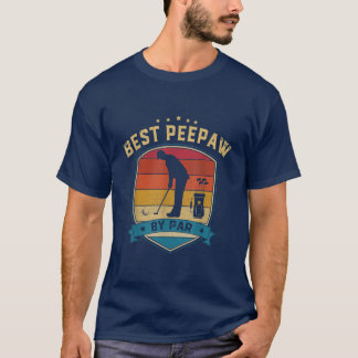 Mens Best Peepaw By Par Fathers Day Golf Lover Gol T-Shirt