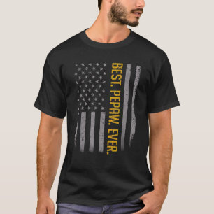 Mens Best Pepaw Ever Us American Flag For Father T-Shirt