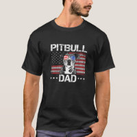 Mens Best Pitbull Dad Ever American Flag Funny Dog