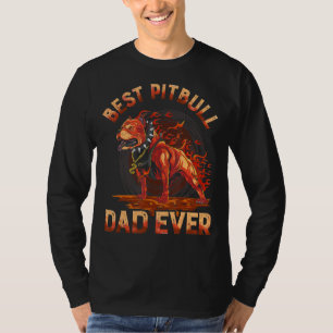 Mens Best Pitbull Dad Ever  Pitbull Dog Dad T-Shirt