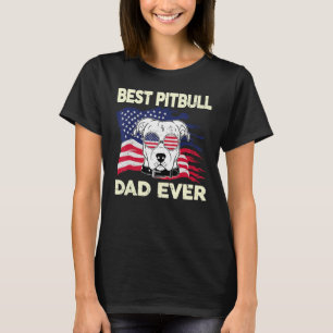 Mens Best Pitbull Dad Ever Vintage Pitbull Dog Dad T-Shirt