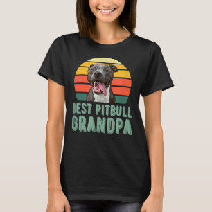 Mens Best Pitbull Grandpa Funny Cute Dog Lover Ide T-Shirt