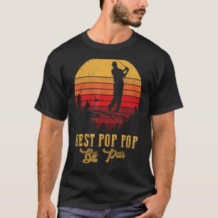 Mens Best Pop Pop By Par Father S Day Golf Golfer T-Shirt