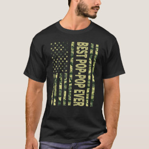 Mens Best Pop-Pop Ever Us American Flag   Grandpa  T-Shirt