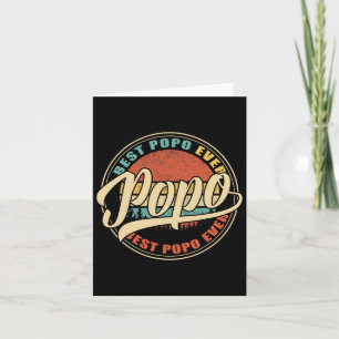 Mens Best Popo Ever Vintage Retro Funny Gifts Dad Card