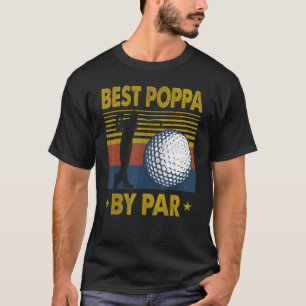Mens Best Poppa By Par Disc Golf For Men Father' T-Shirt