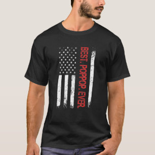 Mens Best Poppop Ever With Us American Flag T-Shirt