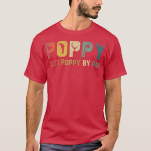 Mens Best Poppy By Par Fathers Day Gift Golf Golfe T-Shirt