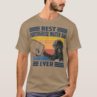 Mens Best Portuguese Water Dog Dad Ever Funny Dog T-Shirt