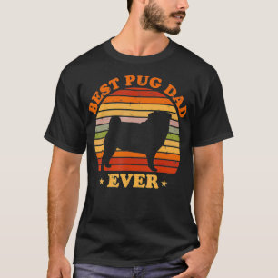 Mens Best Pug Dad ever Father's day pug lover  T-Shirt