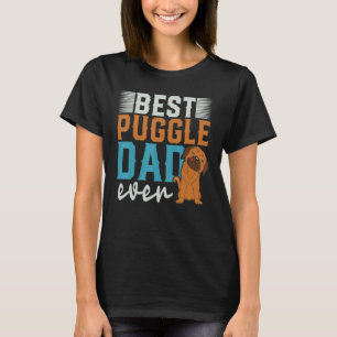 Mens Best Puggle Dad Dog Owner Dog Fathers Day Pu T-Shirt