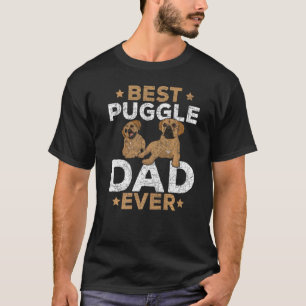 Mens Best Puggle Dad Ever Dog Fathers Day Cute Pu T-Shirt