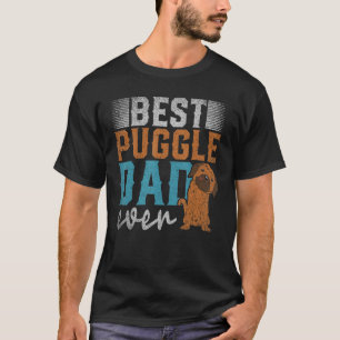 Mens Best Puggle Dad Ever Dog Pet Fathers Day Pug T-Shirt