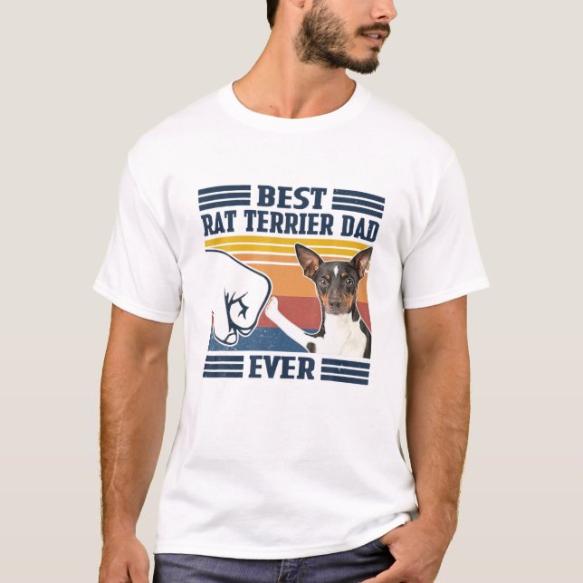 Mens Best Rat Terrier Dad Ever Funny Dog Lover Fat T-Shirt (Front)