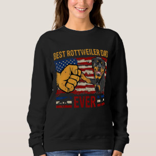 Mens Best Rottweiler Dad Ever American Flag Dog  O Sweatshirt