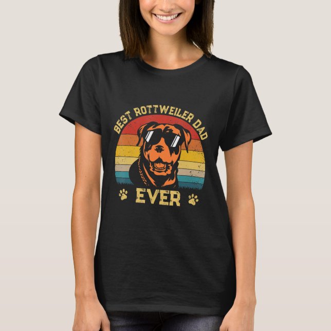 Mens Best Rottweiler Dad Ever T-Shirt (Front)