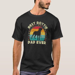 Mens Best Rottweiler Dad For Men Vintage Rott Rott T-Shirt