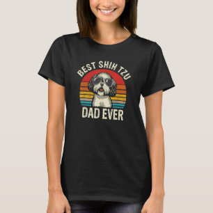 Mens Best Shih Tzu Dad Ever Father's Day Vintage S T-Shirt