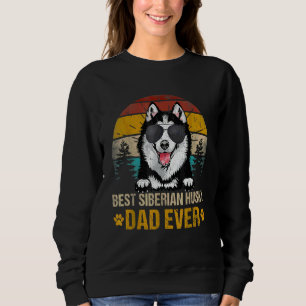 Mens Best Siberian Husky Dad Ever Vintage Dog Sweatshirt