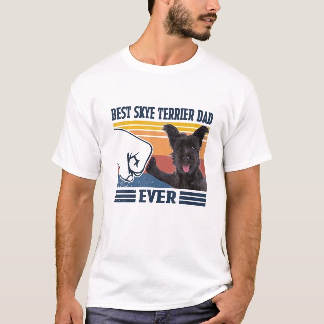 Mens Best Skye Terrier Dad Ever Funny Dog Lover Fa T-Shirt (Front)