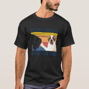 Mens Best St Bernard Dad Ever Dog Father's Day T-Shirt